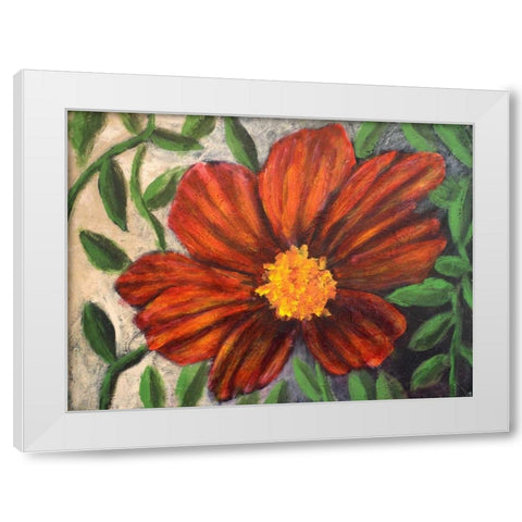 Simple Garden I White Modern Wood Framed Art Print by Johnson, Walt