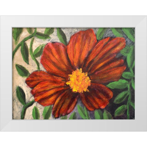 Simple Garden I White Modern Wood Framed Art Print by Johnson, Walt