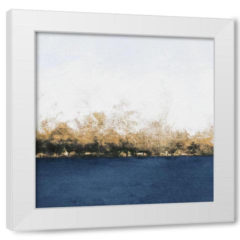 Gold Forest Abstract White Modern Wood Framed Art Print by Johnson, Walt