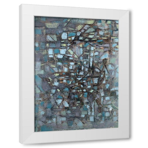 Cobblestone White Modern Wood Framed Art Print by Johnson, Walt