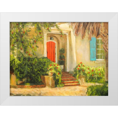 Front Garden Tuscan Dreams I White Modern Wood Framed Art Print by Johnson, Walt