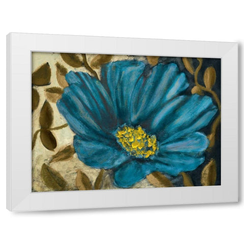 Simple Blue Garden II White Modern Wood Framed Art Print by Johnson, Walt