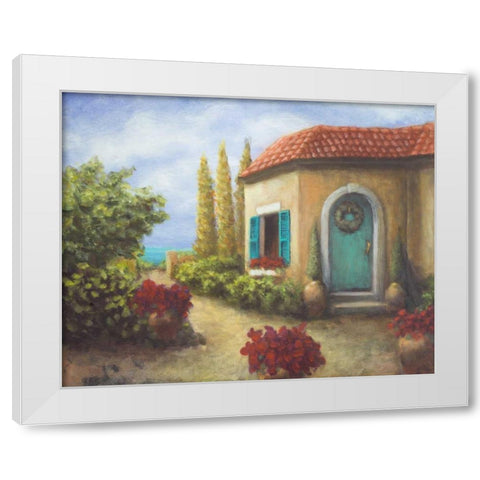 Front Garden Tuscan Dreams II White Modern Wood Framed Art Print by Johnson, Walt