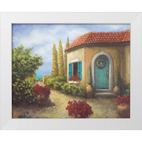 Front Garden Tuscan Dreams II White Modern Wood Framed Art Print by Johnson, Walt