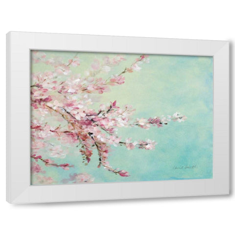 Sakura Fragile Beauty White Modern Wood Framed Art Print by Loreth, Lanie