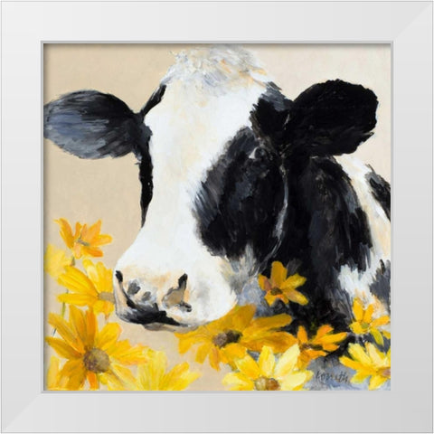 Daisies For You II White Modern Wood Framed Art Print by Loreth, Lanie