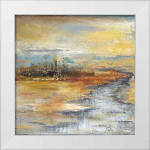 Silver River I White Modern Wood Framed Art Print by Pinto, Patricia