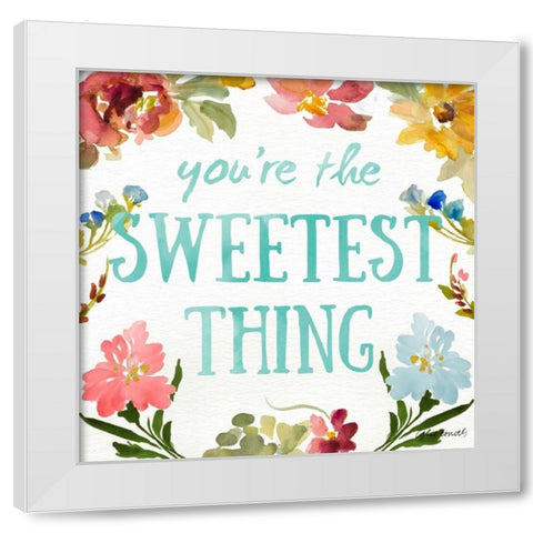 Sweetest To Be I White Modern Wood Framed Art Print by Loreth, Lanie