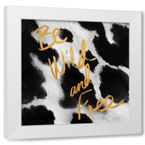 Cow Pattern Words I White Modern Wood Framed Art Print by Loreth, Lanie