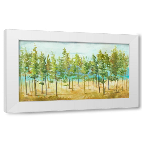 Bosque Verde White Modern Wood Framed Art Print by Pinto, Patricia