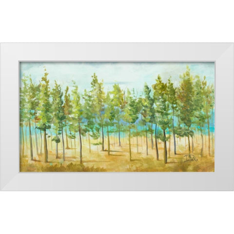 Bosque Verde White Modern Wood Framed Art Print by Pinto, Patricia