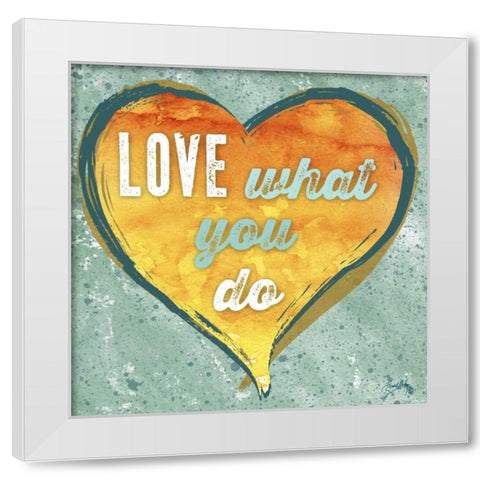 Do Love I White Modern Wood Framed Art Print by Medley, Elizabeth