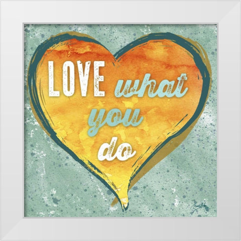 Do Love I White Modern Wood Framed Art Print by Medley, Elizabeth