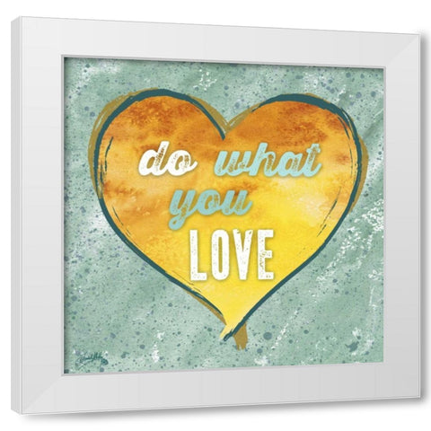 Do Love II White Modern Wood Framed Art Print by Medley, Elizabeth