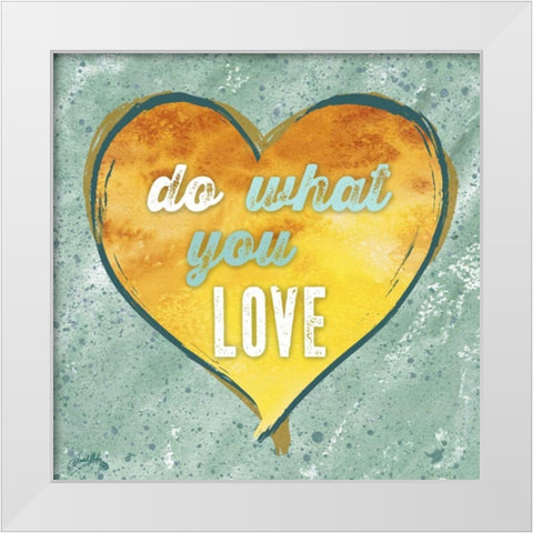 Do Love II White Modern Wood Framed Art Print by Medley, Elizabeth