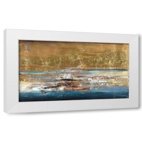 Acuazul White Modern Wood Framed Art Print by Pinto, Patricia