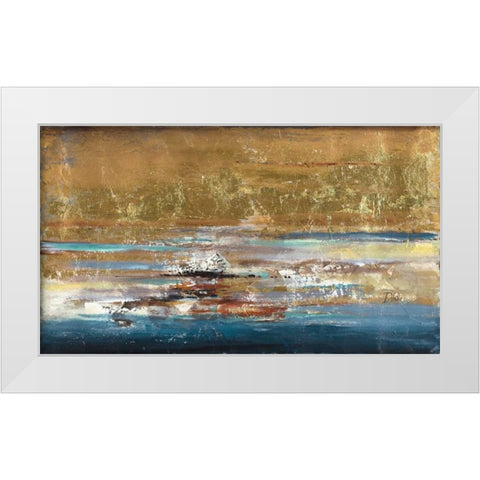 Acuazul White Modern Wood Framed Art Print by Pinto, Patricia