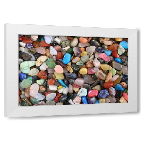 Zen Rocks White Modern Wood Framed Art Print by Coppel, Anna
