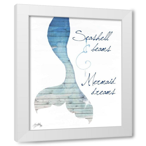 Mermaid Dreams White Modern Wood Framed Art Print by Medley, Elizabeth