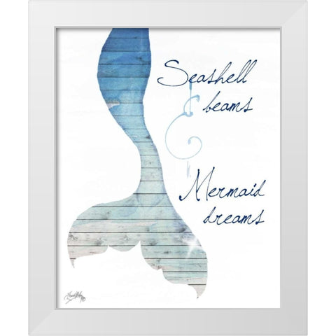 Mermaid Dreams White Modern Wood Framed Art Print by Medley, Elizabeth