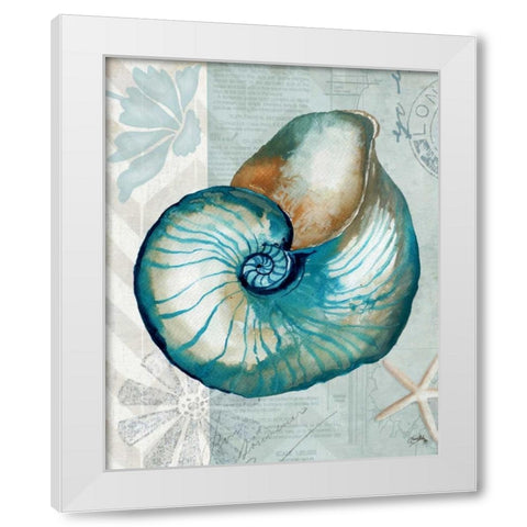 Nautical World III White Modern Wood Framed Art Print by Medley, Elizabeth