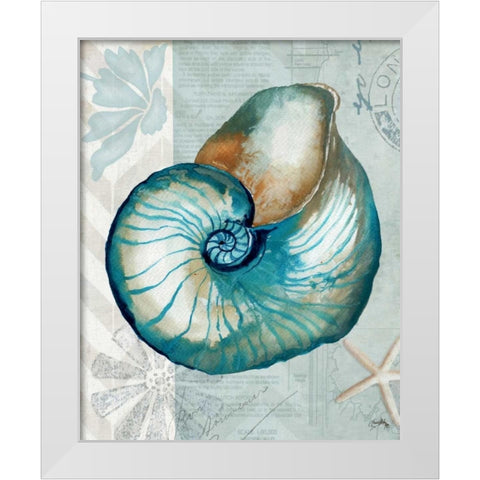 Nautical World III White Modern Wood Framed Art Print by Medley, Elizabeth