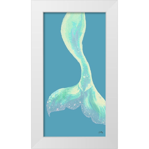 Vibrant Tail White Modern Wood Framed Art Print by Medley, Elizabeth