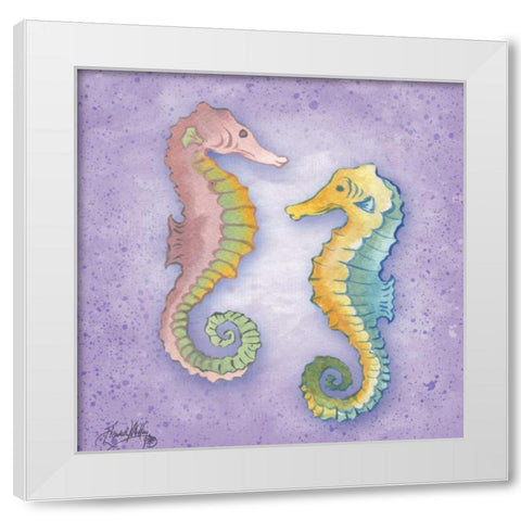 Mermaid Treasure III White Modern Wood Framed Art Print by Medley, Elizabeth