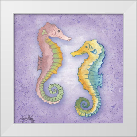 Mermaid Treasure III White Modern Wood Framed Art Print by Medley, Elizabeth