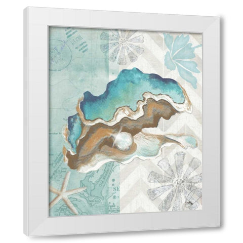 Nautical World V White Modern Wood Framed Art Print by Medley, Elizabeth