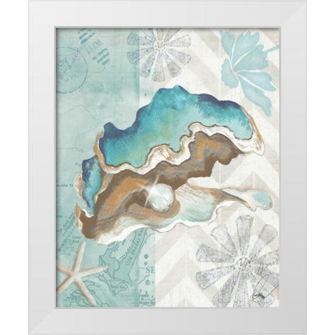 Nautical World V White Modern Wood Framed Art Print by Medley, Elizabeth