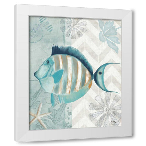 Nautical World VI White Modern Wood Framed Art Print by Medley, Elizabeth