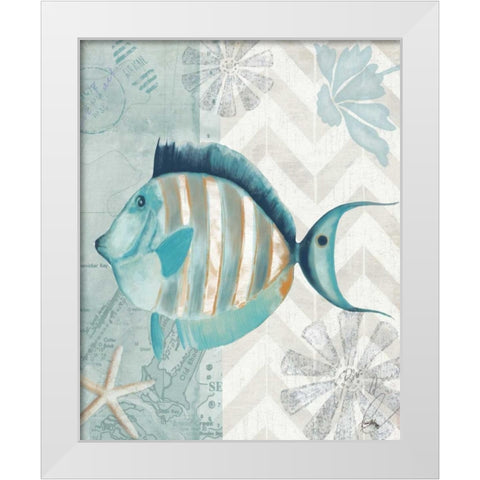 Nautical World VI White Modern Wood Framed Art Print by Medley, Elizabeth