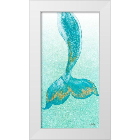 Sparkle Mermaid Tail White Modern Wood Framed Art Print by Medley, Elizabeth