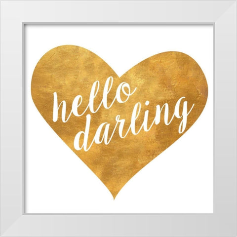 Heart II White Modern Wood Framed Art Print by SD Graphics Studio