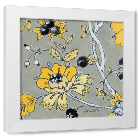 Gray Berry Cherry II White Modern Wood Framed Art Print by Loreth, Lanie