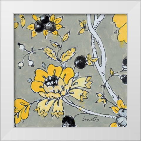 Gray Berry Cherry II White Modern Wood Framed Art Print by Loreth, Lanie