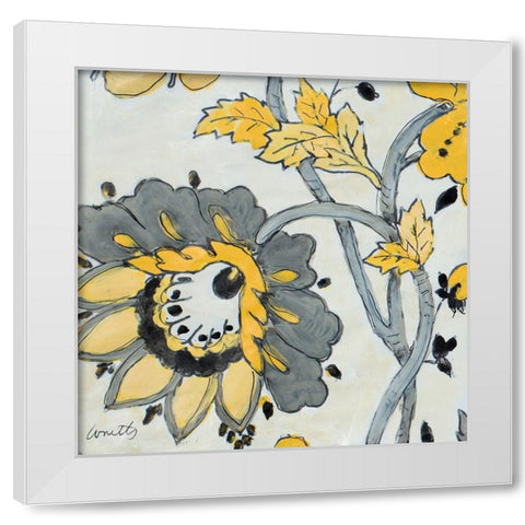 Gray Berry Cherry Way White Modern Wood Framed Art Print by Loreth, Lanie