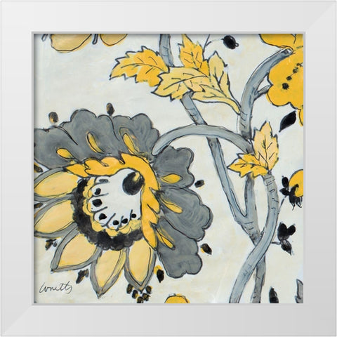 Gray Berry Cherry Way White Modern Wood Framed Art Print by Loreth, Lanie