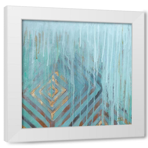Lluvia White Modern Wood Framed Art Print by Pinto, Patricia