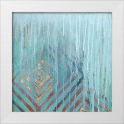 Lluvia White Modern Wood Framed Art Print by Pinto, Patricia