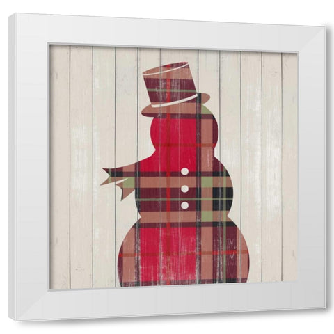 Plaid Christmas IV White Modern Wood Framed Art Print by Studio, Sd Graphics