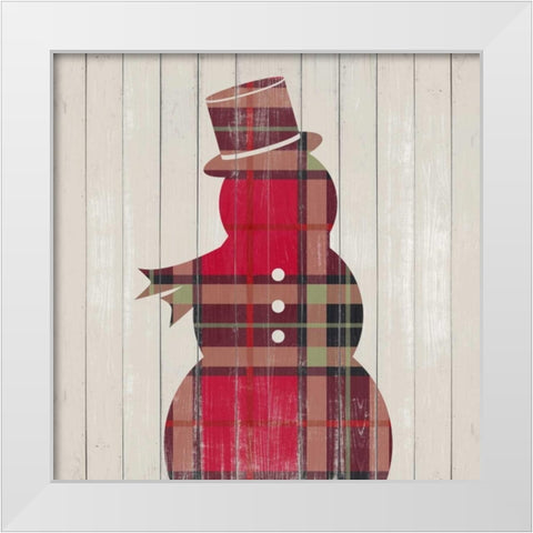 Plaid Christmas IV White Modern Wood Framed Art Print by Studio, Sd Graphics
