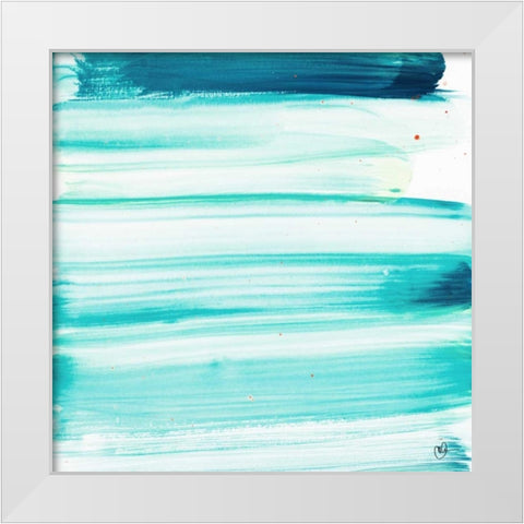 Blue Color Study I White Modern Wood Framed Art Print by Papa, Kat
