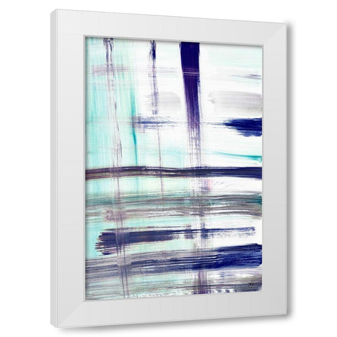 Stroke Pop Panel White Modern Wood Framed Art Print by Papa, Kat