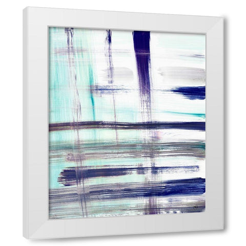 Stroke Pop White Modern Wood Framed Art Print by Papa, Kat
