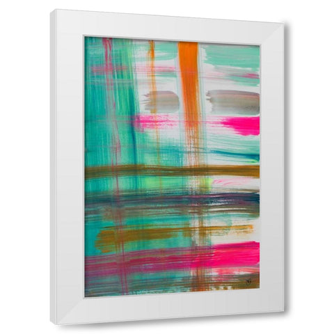 Colour Study III White Modern Wood Framed Art Print by Papa, Kat