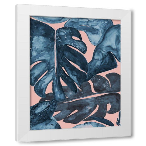 Palm Party I White Modern Wood Framed Art Print by James, Nola