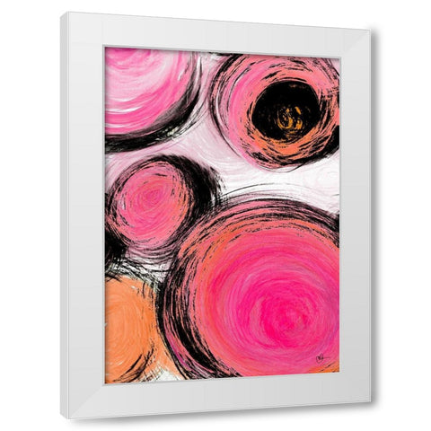 Contempo Bubbles White Modern Wood Framed Art Print by Papa, Kat