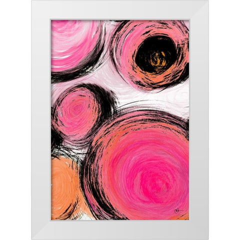 Contempo Bubbles White Modern Wood Framed Art Print by Papa, Kat